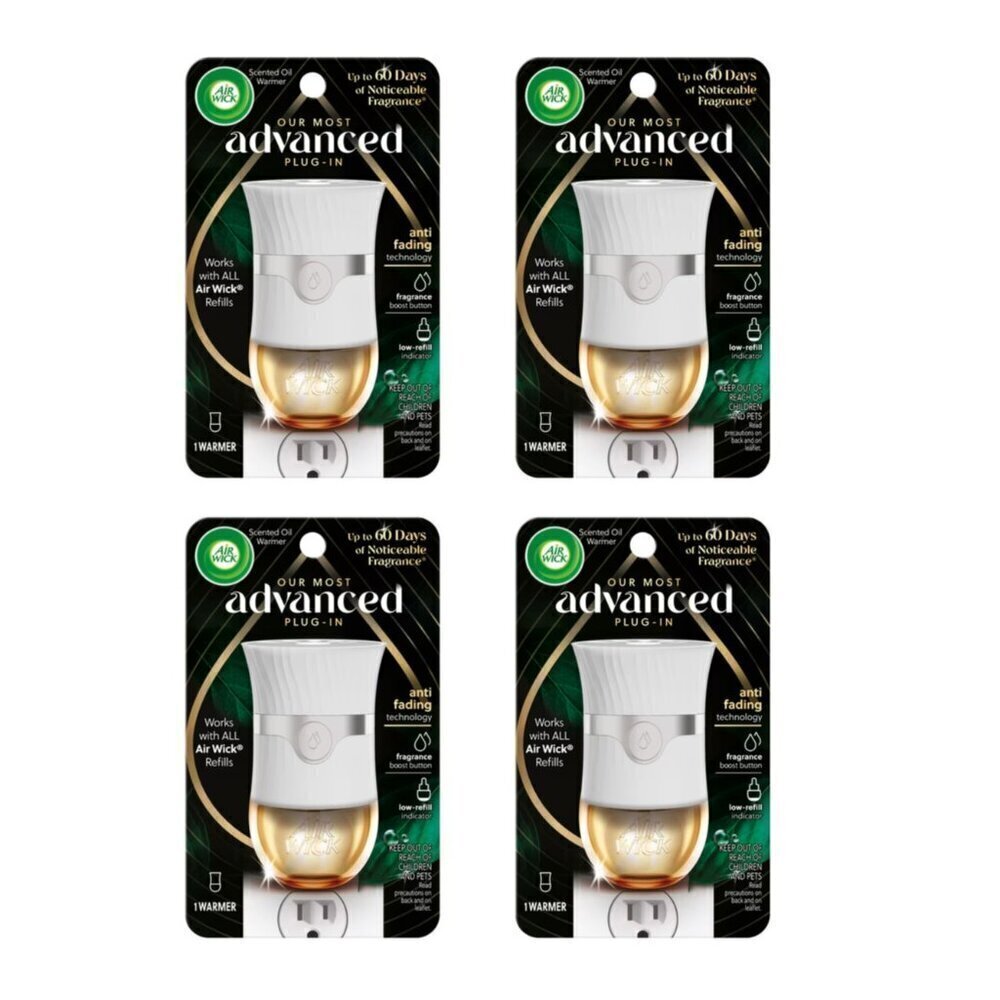 Air Wick Advanced Plug in Scented Oil Air Freshener Essential Oils Warmer 4 Pack